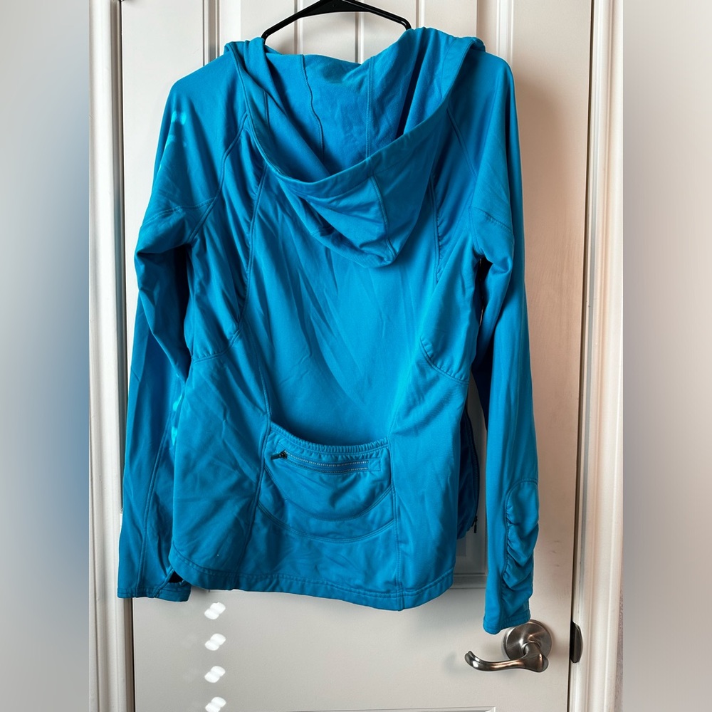 Athleta “Half Mile” Running Zip Up Jacket with Hoodie in Breaker size large - Picture 16 of 16